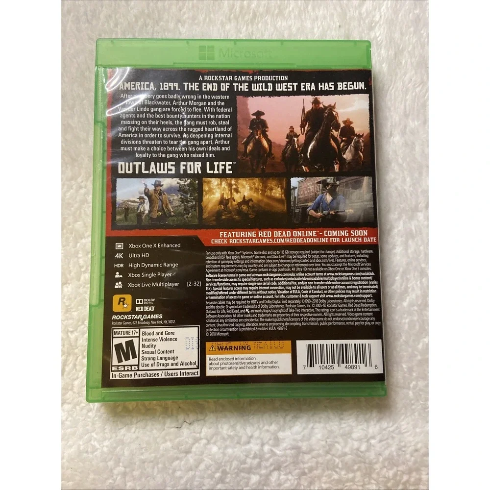 Red Dead Redemption 2 Xbox One CIB Complete Video Game